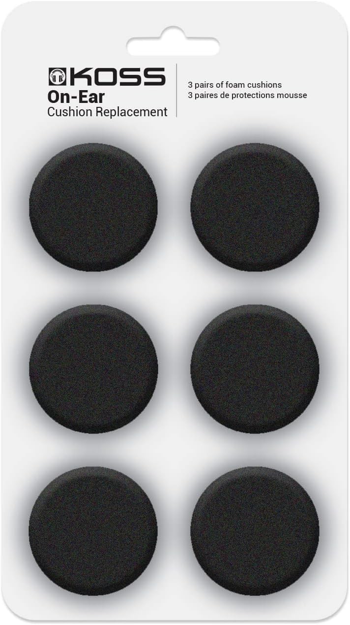 Koss Portable Replacement Cushions,Black Black 