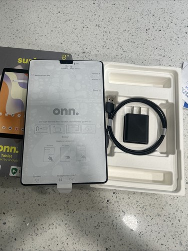 Onn. 8" Surf Tablet, 32GB, (2024 Model) - Silver - powered by Android, PERFECT - Picture 2 of 7