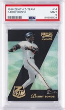 1996 ZENITH Z-TEAM #14 BARRY BONDS PSA 9