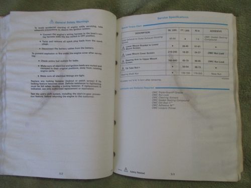 Johnson Evinrude outboard Service Manual 1991 60 deg Loop V Models 150, 1751 - Bild 4 von 9