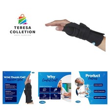 Left Large Wrist Thumb CMC Brace - Adjustable Compression and Comfort Support