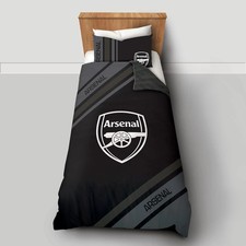 Image of Arsenal FC Single Duvet Reversible Pillow Case Dark Rayz Gift Official Licensed