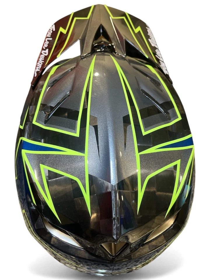 Raro TroyLee D4 CARBONO: Gráfico Gris/Verde Tamaño Pequeño (55-56 cm) Foto 4 de 4