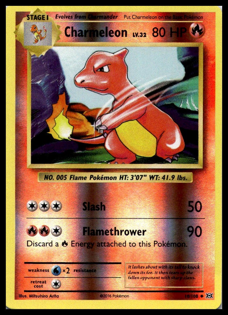 Charmeleon 10/108 XY - Evolutions Reverse Holo Pokemon Card | NM