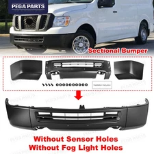 For 2012-21 Nissan NV1500 2500 3500 Front Bumper Cover Split w/o Fog Light Holes