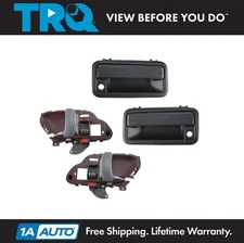 TRQ Door Handle Red Inside & Outside Kit Set of 4 for Chevy GMC Pickup Truck SUV