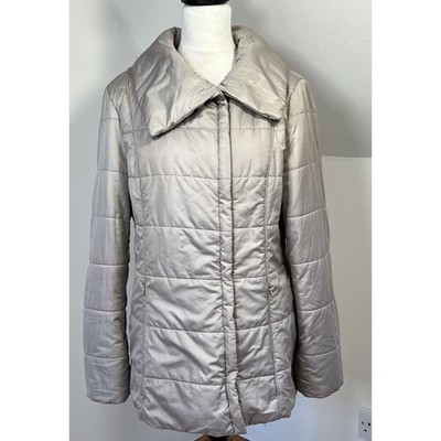 Planet Steppjacke stone beige Gr. 14 Puffa Mantel mit Taschen Reißverschluss * ohne Gürtel