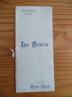 PROGRAMME LA SCALA 1904 MAM ZELLE CHICHI PUBLICITES PHOTOS