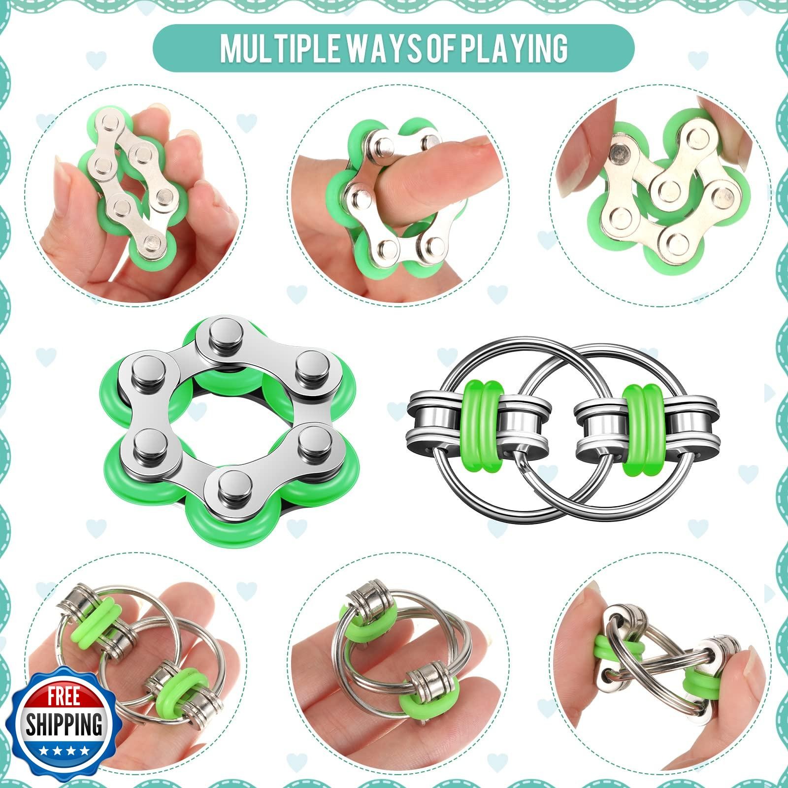 Gejoy 3 Pcs Fidget Toys Adults Set Handheld Fidgets Controller Pad Game Six R