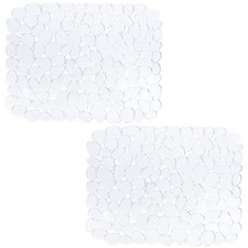 2Pcs Kitchen Sink Mats, 15.7" x11.8" Scratch Free Sink Protector for Stainles
