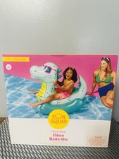 Sun Squad Inflatable Dino Ride Pool On Float 4ft 7in 55 x33.5 Giant Dinosaur