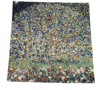 Apple Tree Klimt II Belgian Tapestry Wall Art Traditional Flemish Style 38''x38''