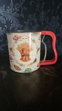 VINTAGE ANDROCK "HAND-I-SIFTER" Red  Cream 50's Kitchen Decor Sifter