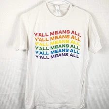 Y’all Means All M T-Shirt Deep Eddy Vodka Pride Rainbow Equality Graphic Tee