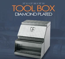 Aluminum Step Tool box Chain 24"  Peterbilt Kenworth Freightliner  Volvo