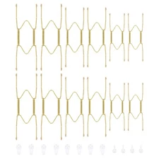 12-Piece Stainless Steel Wall Plate Hangers 6/8/10Inch Invisible Decorative W...