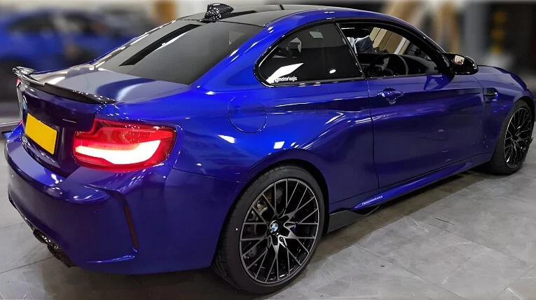 Alerón labial trasero de carbono real para BMW Serie 2 F22 F87 M2 cupé 2014-20 Foto 2 de 4