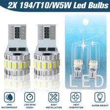 2PC T10 501 Led Car Side Light Bulbs Error Free Canbus White Xenon W5W Sidelight