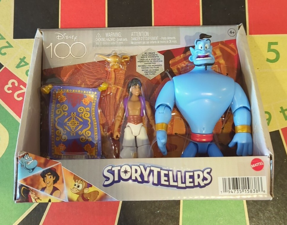 テレビ Disney 100 Storytellers Aladdin & Genie Action Figures Cave of