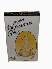 lS Arts Crystal Christmas Tree Clear 4 1/4" Tall 3" Wide at the Base Venezia Art