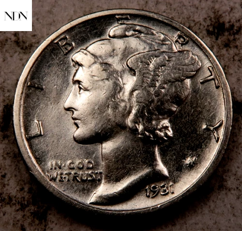 1931 Mercury Dime - Almost Uncirculated (AU) - 90% Silver
