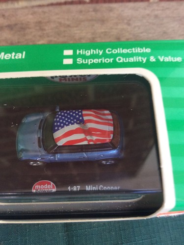 RTR MODEL POWER-BLUE MINI COOPER-IN DISPLAY CASE-HO SCALE 1/87 NIB - Picture 2 of 4