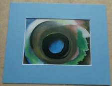 Georgia O'Keeffe American Artist Art Matted Print Pond in the Woods Circles Blue