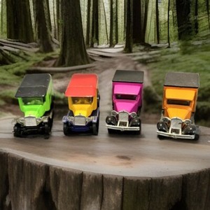 Matchbox Model T Kelloggs Advertising Delivery Cars 1:64 Scale Lot Of 4