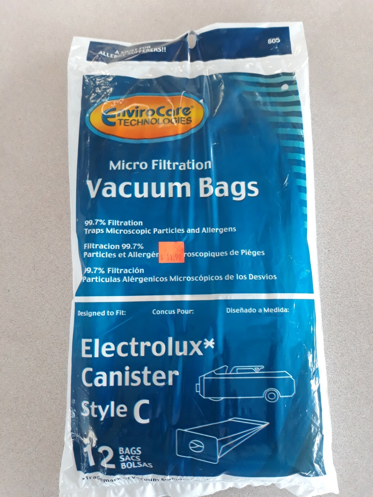 24 Electrolux Style C Canister Vacuum Bags (12 Pack) by EnviroCare eBay