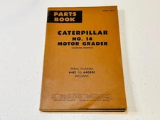 OEM Factory Caterpillar Cat Parts Book Manual Catalog Motor Grader No. 14 64C
