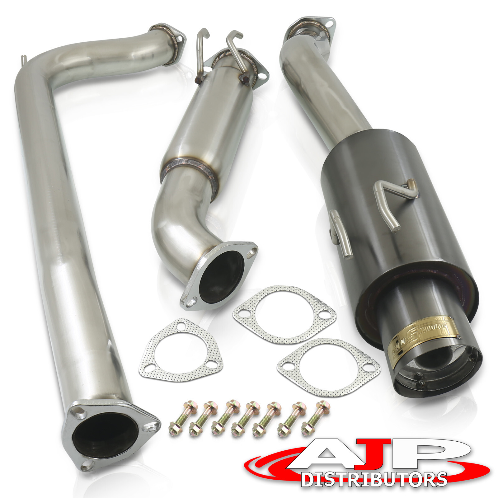 4" JDM Muffler Tip 76mm Catback Exhaust System For 20062011 Honda