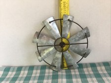 Metal Windmill Wall Hanger Decor prim country farmhouse Art decor 7.5" diameter