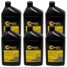 6PK Genuine OEM Wright Hydraulic Premium Oil 15W50 1 Qt.