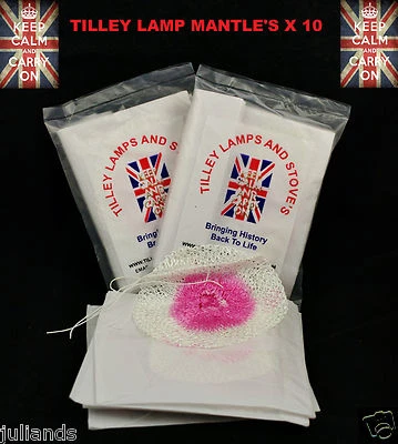 TILLEY LAMPS AND STOVES LTD VAPALUX MANTLES x 10 BIALADDIN LAMPADA MANTELLO LAMPADA CHEROSENE RICAMBI KIT SERVIZI