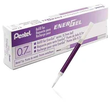 Pentel Refill Ink for EnerGel Liquid Gel Pen, 0.7mm, Violet Ink, Box of 12