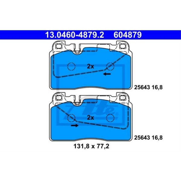 Ate BremsbeläGe 13.0460-4879.2 BremsklöTze FüR Porsche Macan 95B-image