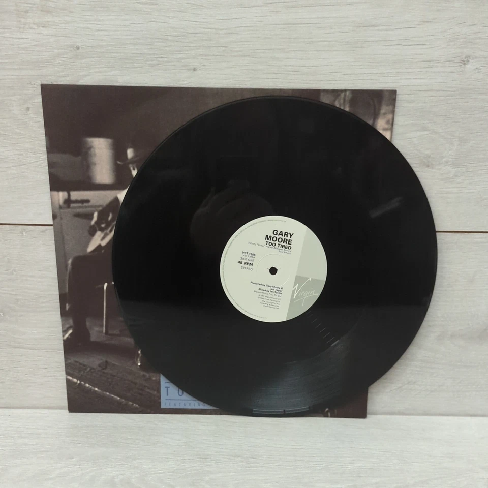 Gary Moore - Too Tired Featuring Albert Collins - 12" Vinyl Single Record - 1990 - Изображение 4 из 4
