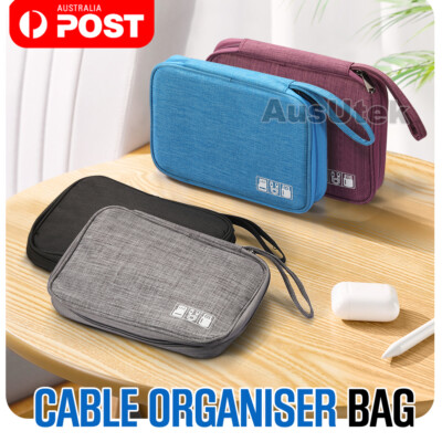 Electronic Accessories Cable Bag Organizer Travel Pouch Storage Cases  Charger AU Australia