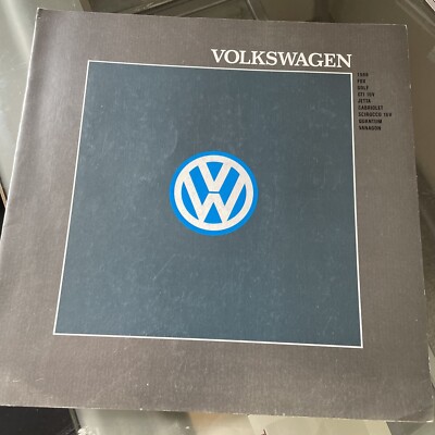 Volkswagen 1988 Full Line Brochure Scirocco GTi Fox Vanagon 1st class ship