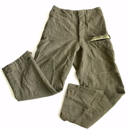 Vintage Original 1952 Canadian Army Serge Wool Battle Dress Trousers Size 8