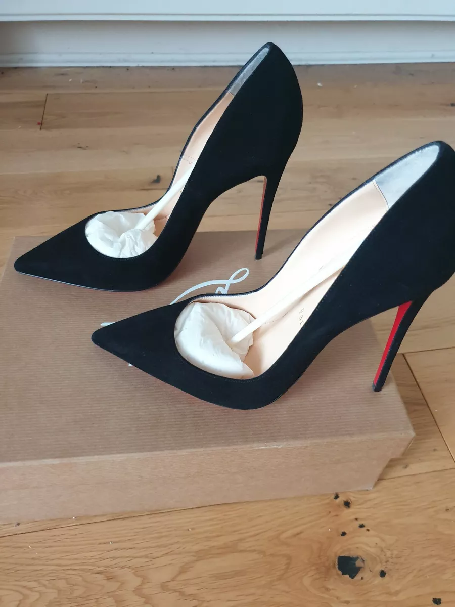 CHRISTIAN LOUBOUTIN SO KATE 120 BLACK SUEDE 37.5