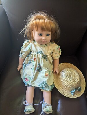 Gotz Puppe 18'' Doll Red Hair Blue Eyes As Is Germany