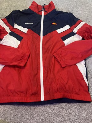 New Elesse Anthem Track Jacket Mens Size Medium Red Navy White