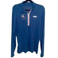 Patagonia Shirt Mens Large 1/4 Zip Pullover Outdoor Base Layer Cycling Logos