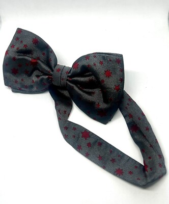 Nœud Papillon Moschino En 100% Soie - Vintage, Gris, à Clip, Taille Unique, Excellent état