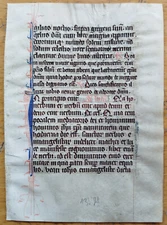Original Manuscript Leaf on Vellum Prayerbook Fine Initials (I) - 1450