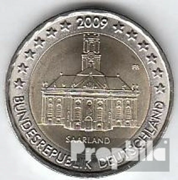 BRD Jägernr: 541 2009 J Stgl./unzirkuliert 2009 2 Euro Saarland - Bild 1 von 1
