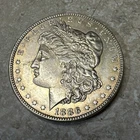 1886 Morgan Silver Dollar $1 Coin  Fineness Circulated Uncertified Silver