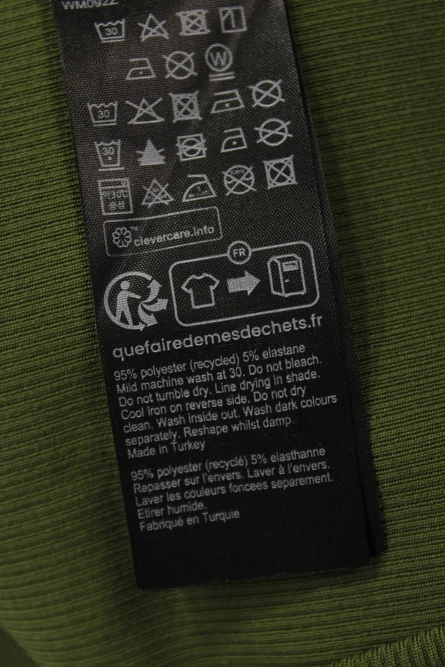 Top corto Allsaints para mujer manga larga cuello medio abotonado verde talla 10 Foto 4 de 4