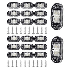 40X White LED Car Truck Trailer RV Oval 2.5" Side Marker Lights Clearance Lamps